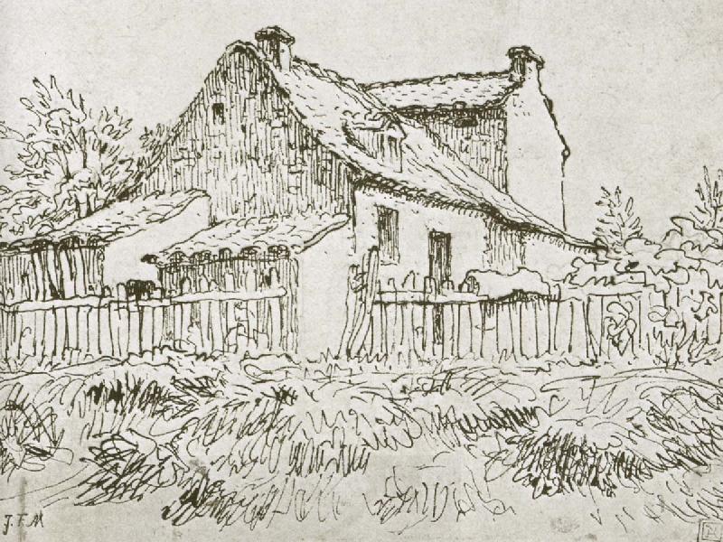 Jean Francois Millet The house Beside wici